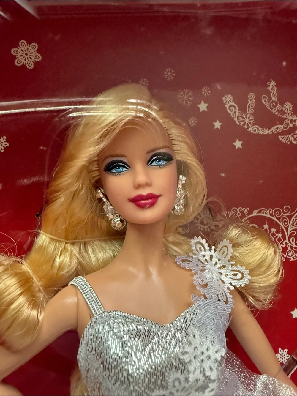 Barbie 2013 Holiday Barbie in White and Red Collector Box